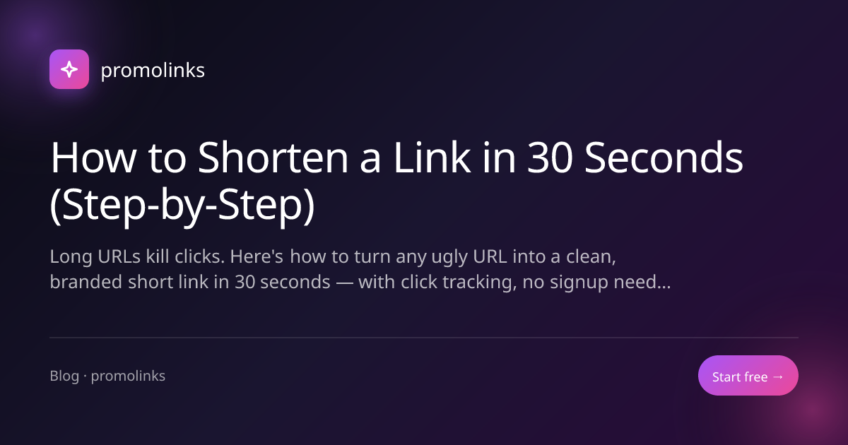 How to Shorten a Link in 30 Seconds (Step-by-Step)