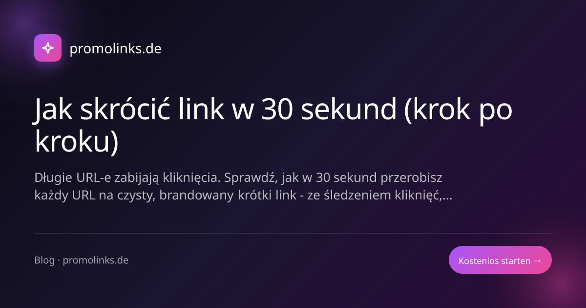Jak skrócić link w 30 sekund (krok po kroku)