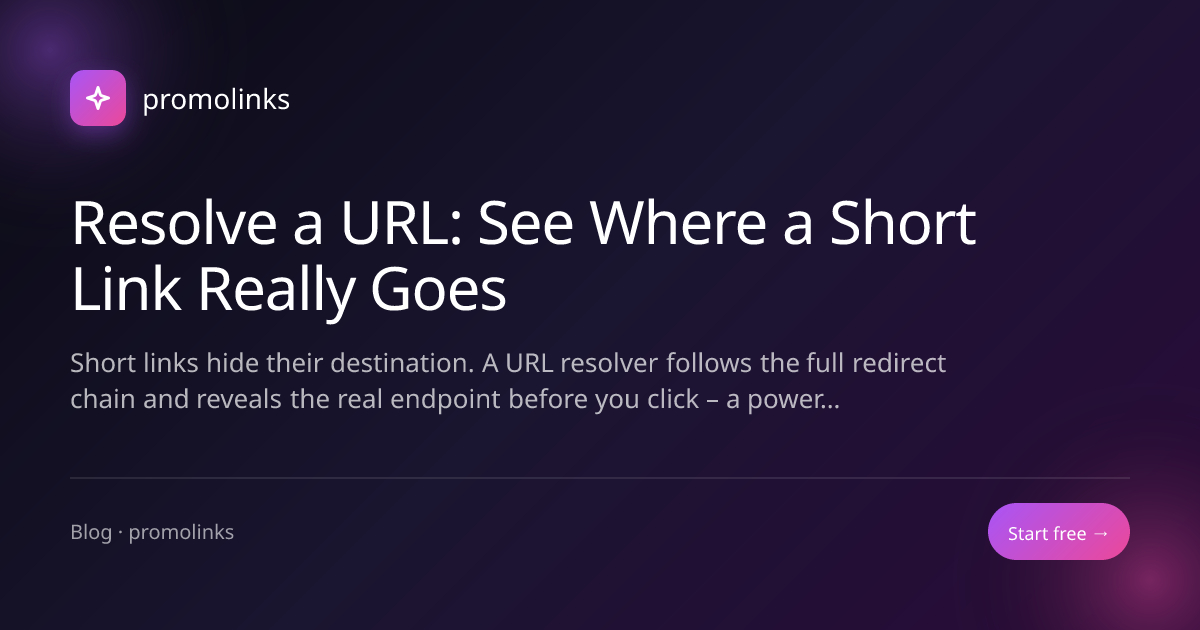 Resolve a URL: See Where a Short Link Really Goes