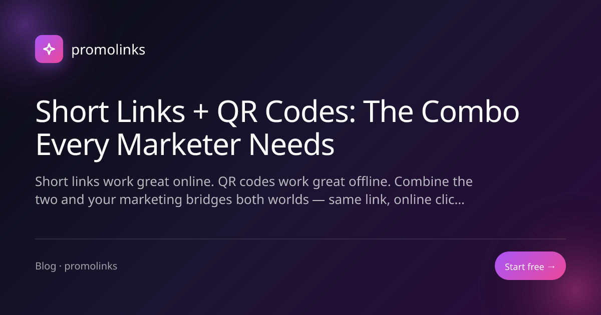 Short Links + QR Codes: The Combo Every Marketer Needs